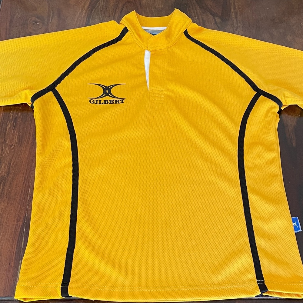 Gilbert Men’s Yellow Rugby Jersey with Black Accents